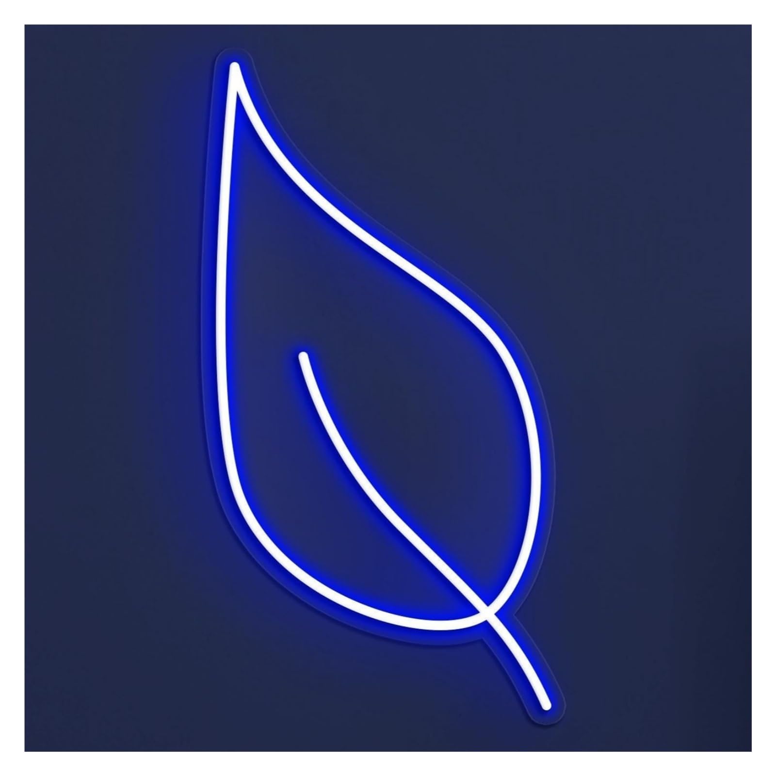 Rongch Blue Hanging Art Signs Leaf Neon Sign Handmade, Suitable For Plant Shop Decor With Brightness Adjustable 30Cm(Blue)