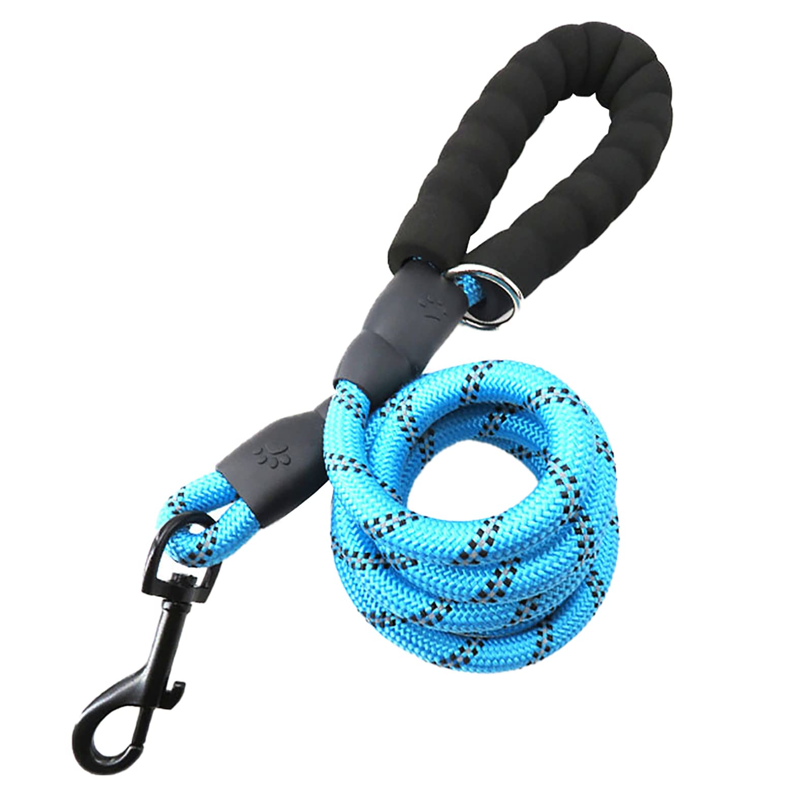 Generic Laisse Chien Corde, Laisse pour Chien en Nylon avec Poignée Rembourrée Douce et des Fils Réfléchissants pour Chiens de Moyenne