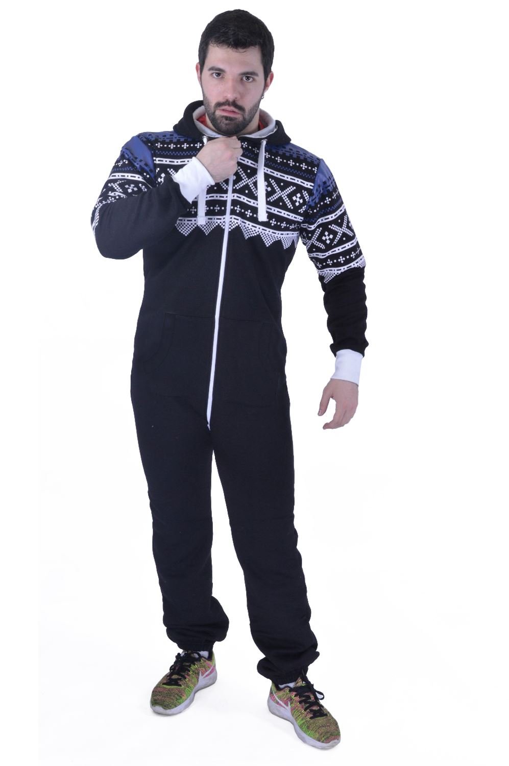 Mymixtrendz Men All In One Piece Onesie Zip Up Hooded Jumpsuit S Xl Buy Online In Bulgaria At Bulgaria Desertcart Com Productid