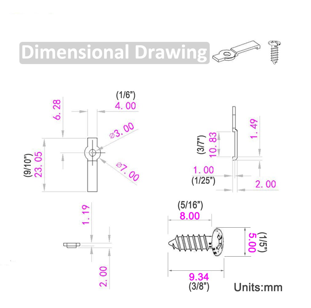 SpiritLED 100 Lots LED Strip Light Mounting Brackets,One Side Fixing Clips,Screws Included (for Non-Waterproof Strip Width 10mm) — Amazon image 4
