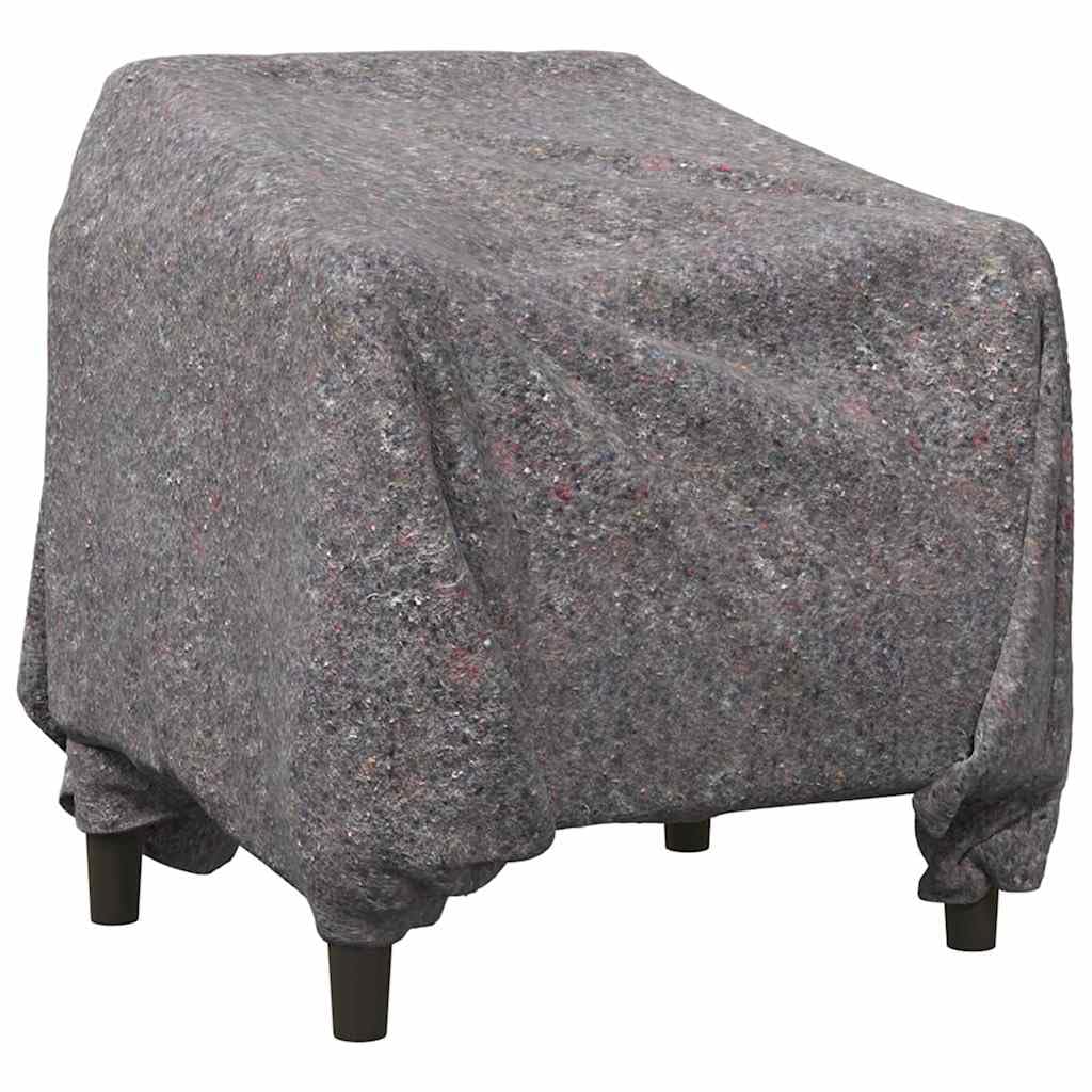 Mantas para mudanzas, 5 unidades, color gris, 150 x 200 cm, de tela, con acolchado y protección contra golpes para muebles, renovación, obras, estudio, insonorización y protección contra