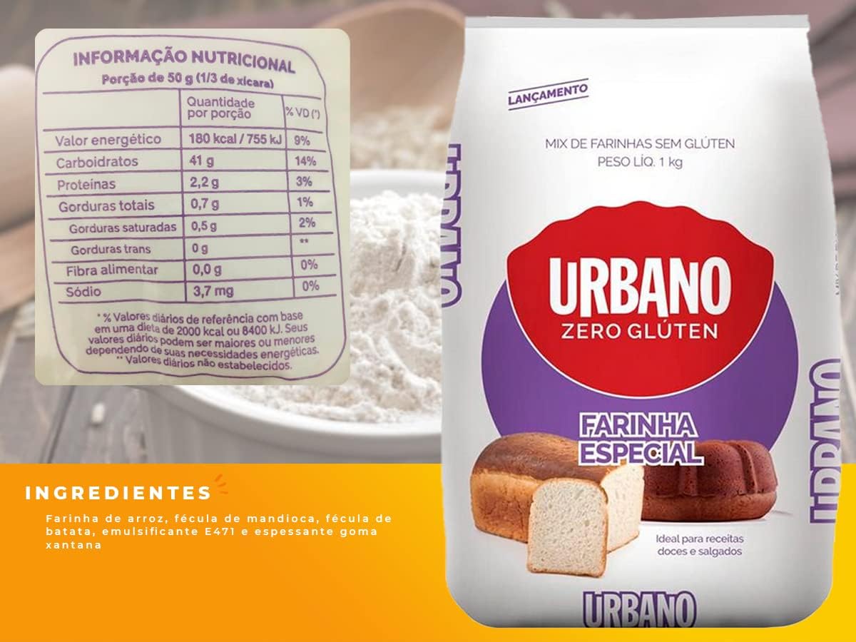 Farinha Especial Sem Glúten Urbano 1kg