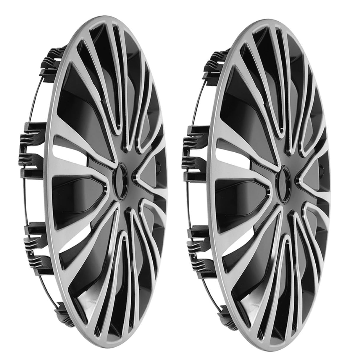 Lot de 2 enjoliveurs de 30,5 cm en polypropylène robuste - Cache-moyeux décoratifs pour véhicules - Montage facile - Couleurs résistantes et durables