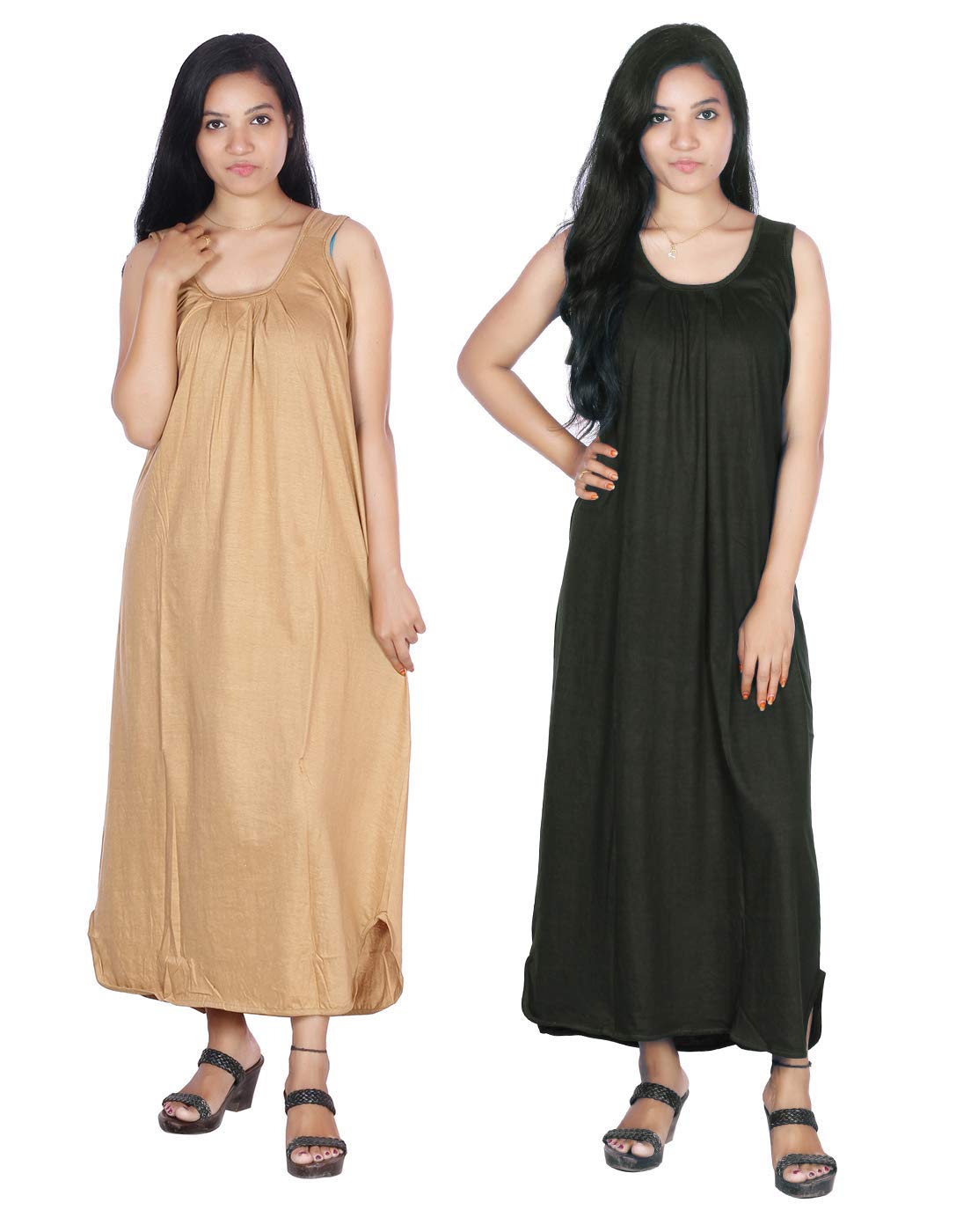 rylie Women's Hosiery Cotton Full Length Camisole, Long Inner Wear Petticoat-Nighty Slip-Kurti Slip-Suit Combo of 2-picture-13