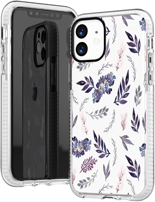 Amazon Com Iphone 11 Clear Case Cute Girls Women Purple Leaves Succulents Tropical Daisy Floral Flowers Summer Spring Trendy Hipster Elegant Chic Soft Protective Clear Case With Design Compatible For Iphone 11 Cell
