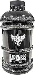 Garrafa de Água Darkness, 2,2 Litros, Preta, Design Esportivo com Logo em Asa