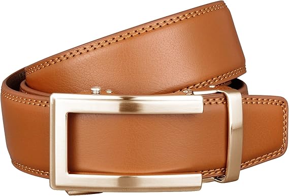 Amazon ベルト メンズ 穴なし 大きいサイズ カジュアル ブランド 紳士ベルト おしゃれ オートロック 本革 無段階 ゴルフ ジーンズ デニム ジーパン ジーンズ用 オートロックベルト 穴なしベルト スライド オートロック式 ロング 長い 大きい 130 茶色 キャメル Mbm