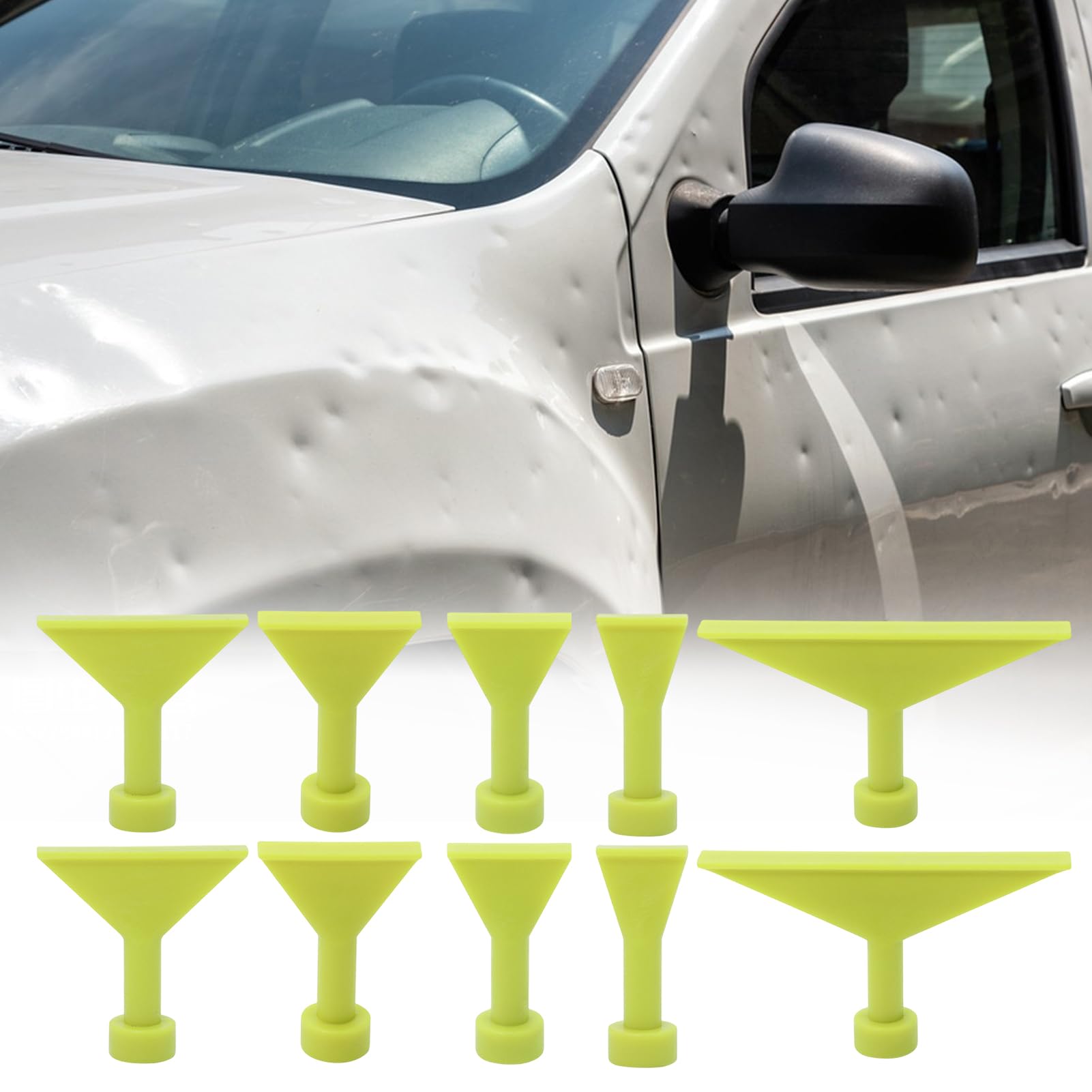 Linguette Rimozione Ammaccature | 10 Pezzi Dischi Adesivi Rimozione Ammaccature Senza Vernice | Riparazione Grandine Carrozzeria Auto Moto Elettrodomestici