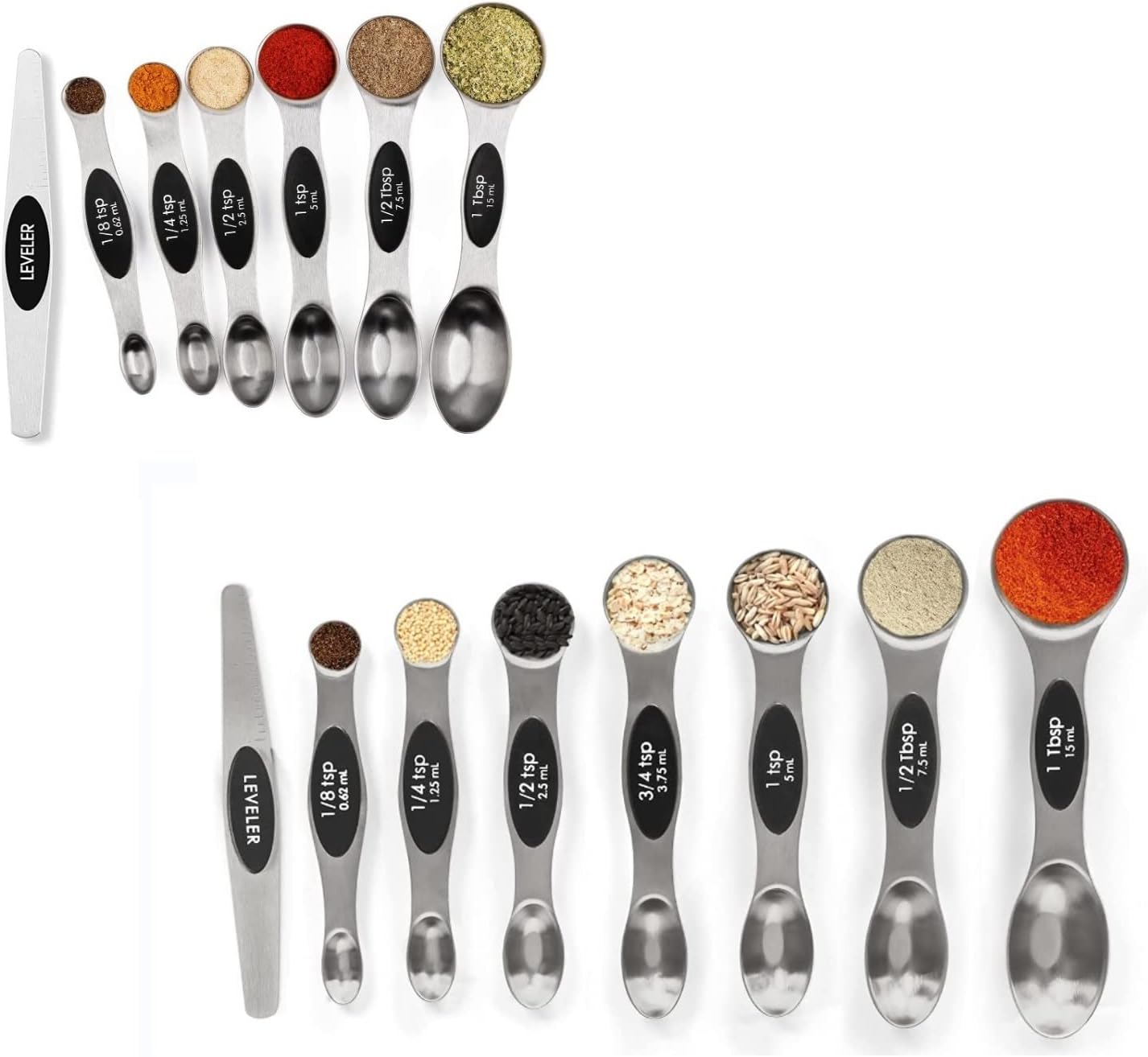 Measuring Spoons Set Stainless Steel with Leveler