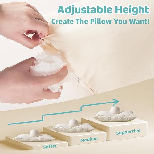 Miniatura 3 de LOFE Almohada orgánica para niños pequeños con funda - 13x18 Almohada para niños pequeños con funda de algodón orgánico 100%, almohada orgánica