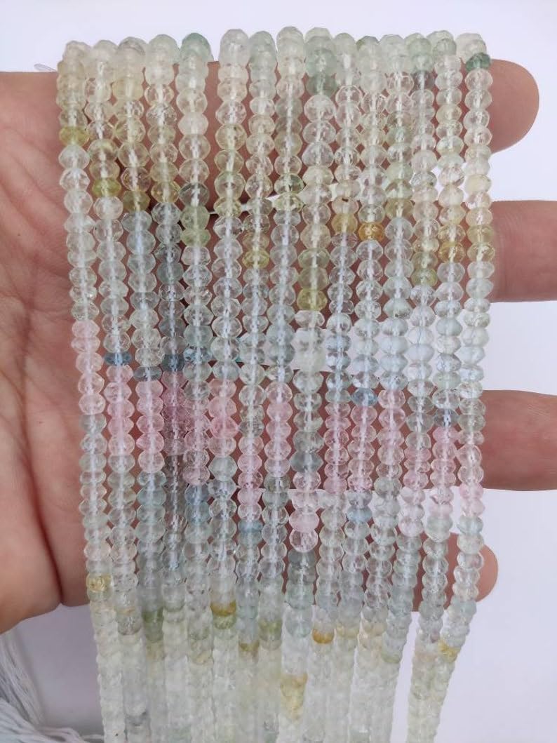 Aigue-marine naturelle en perles de 4,5mm pour fabriquer vos bijoux d'été et bracelets fins