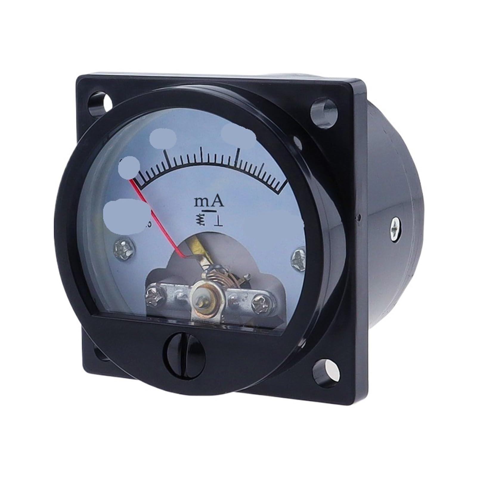 Ampèremètre SO-45 analogique rond noir 150mA pour panneau électrique