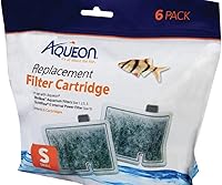 Aqueon Small Aquarium Filter Cartridges 6-Pack - Premium Activated Carbon for Clean, Clear Water