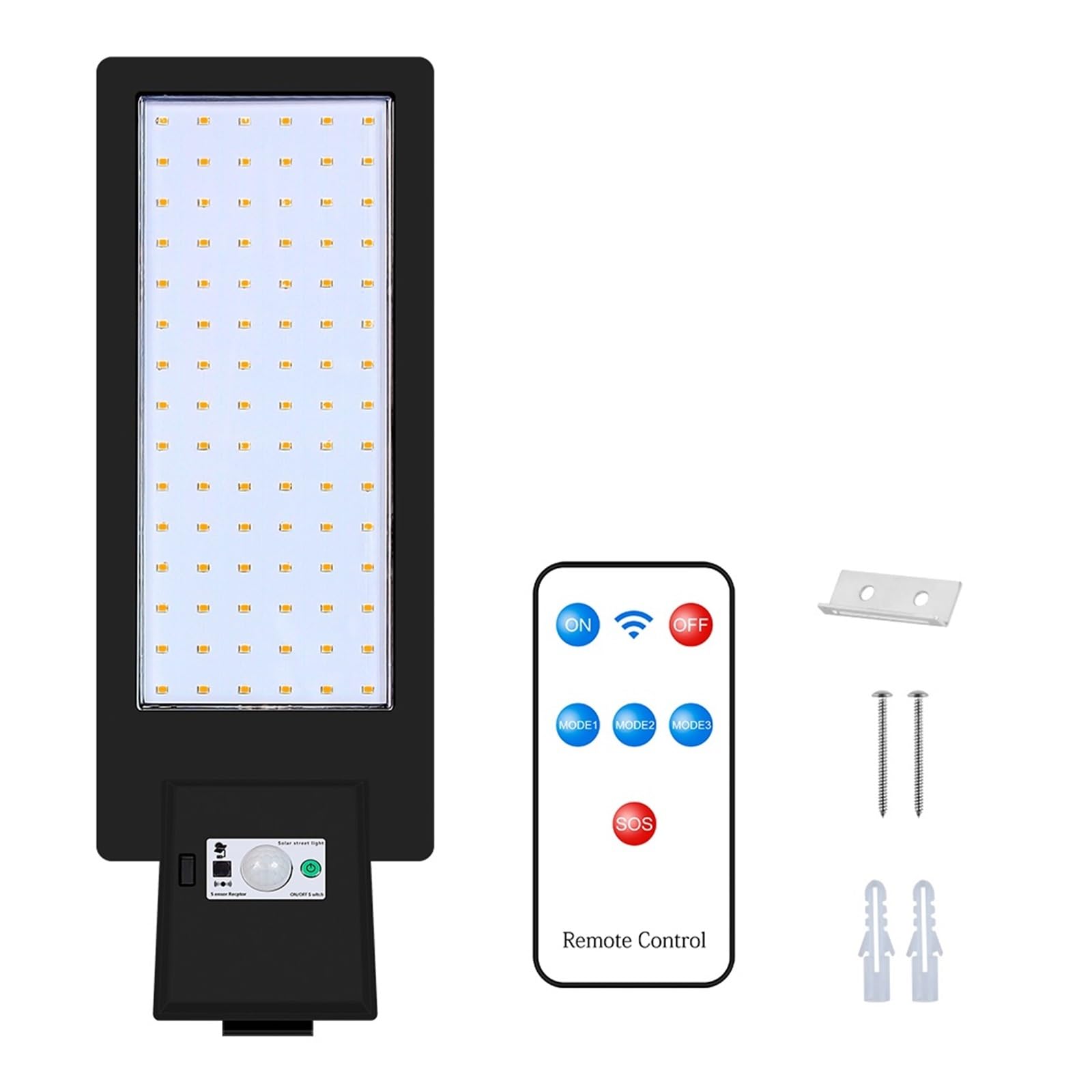Lámparas solares LED para Exteriores, lámpara de jardín con Sensor de Movimiento, Foco Impermeable, Apliques de Pared, Bombilla LED con luz integrada (Color: 50W Cálido Mejorado)