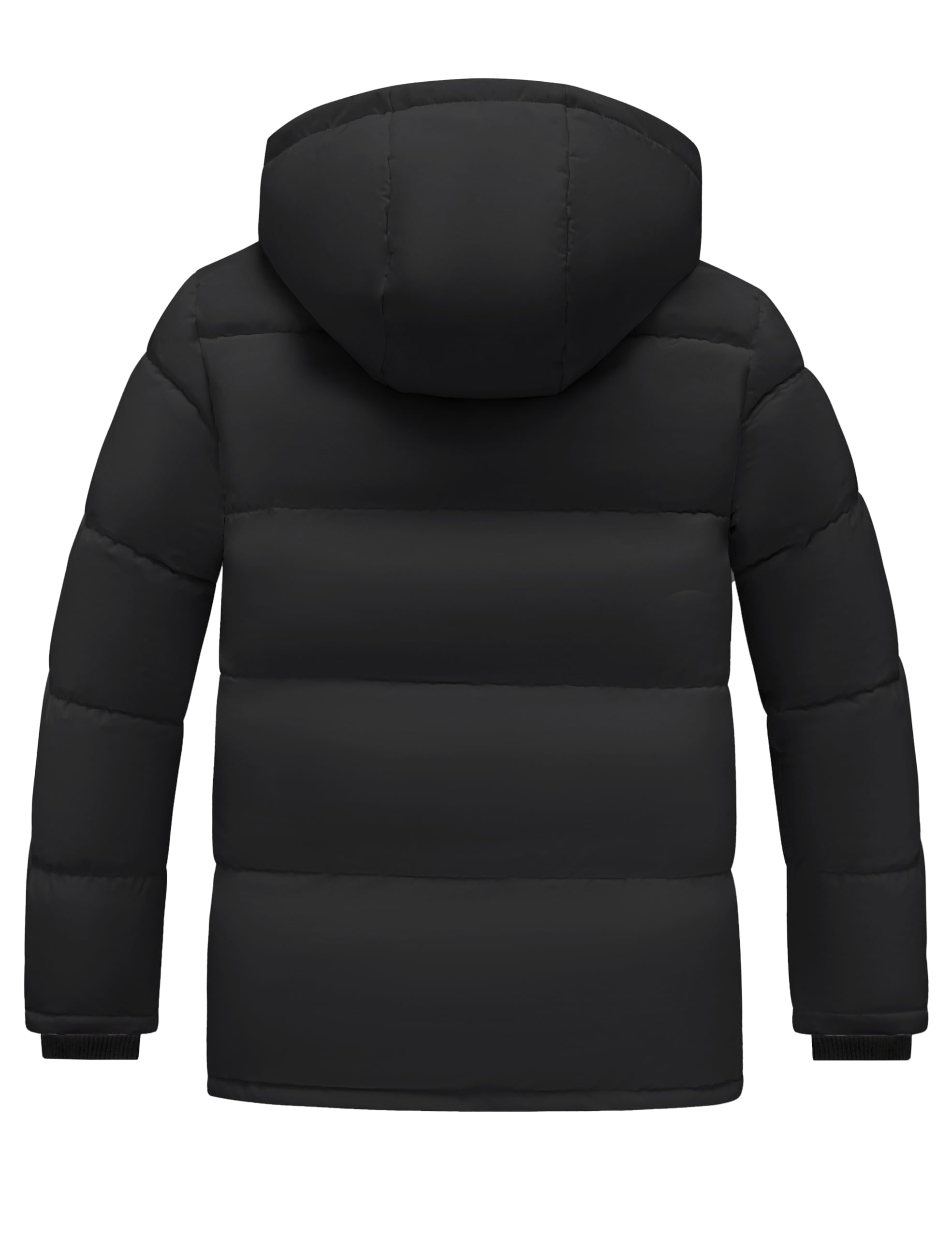 wantdo Men's Big Size Winter Puffer Jacket Ski Coats Warm Bubble Jacket (Black 3XL)