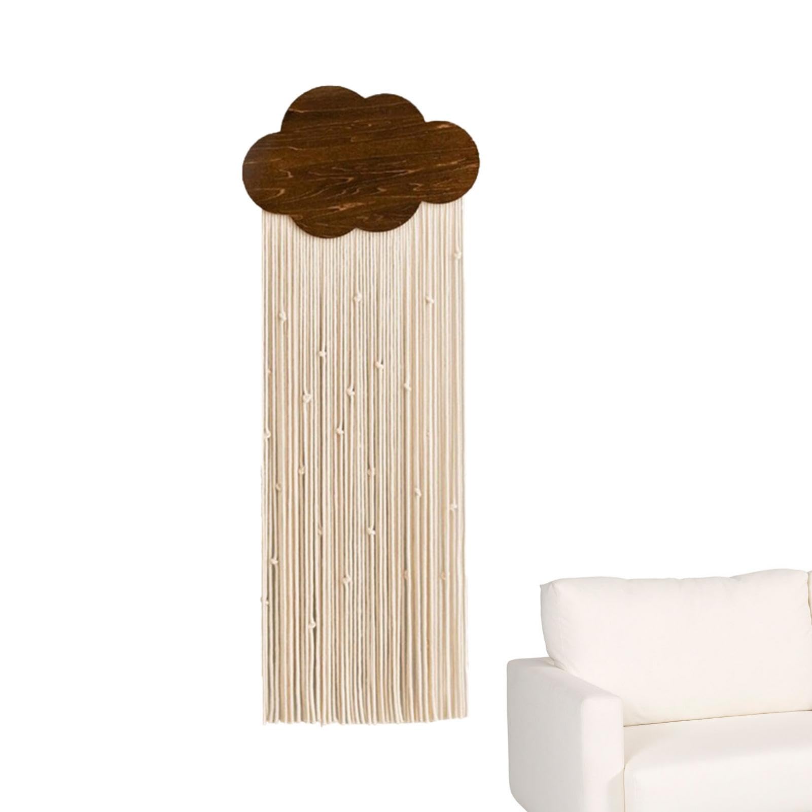 Décoration murale en macramé bohème de 100 cm pour salon - 8