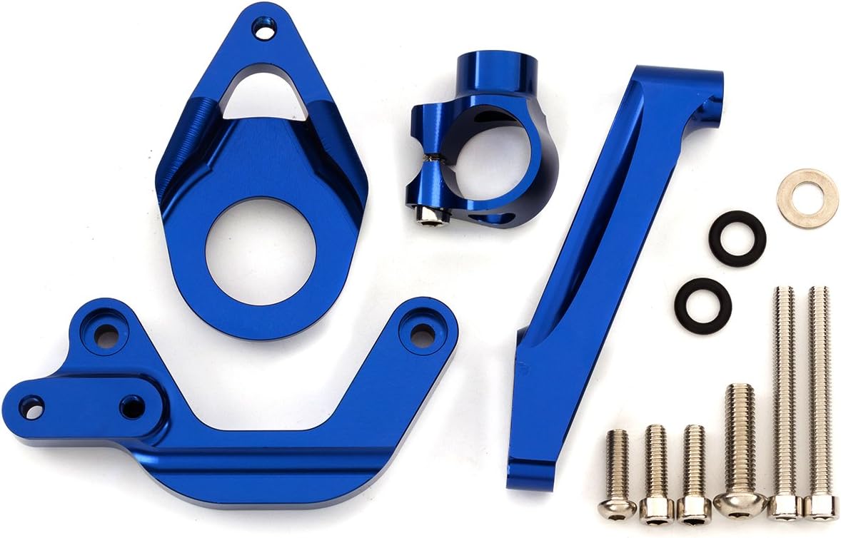 FXCNC Racing Motorcycle CNC Steering Damper Stabilizer Buffer Mounting Bracket Kit Compatible with GSXR1000 K9 2009-2015