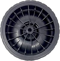 Vista 7 de Kit de rueda, ruedas de plástico negro de 7 pulgadas para eje de eje de 3/8 pulgadas, banda de rodadura de goma de diamante, incluye tapas de eje