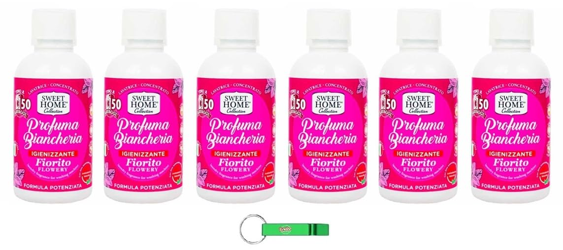 Sweet Home Profumatore Biancheria Fiorito - Las mejores fragancias para tu ropa, ropa de cama, toallas y ropa de cama de 250 ml + llavero Beni Culinari gratuito