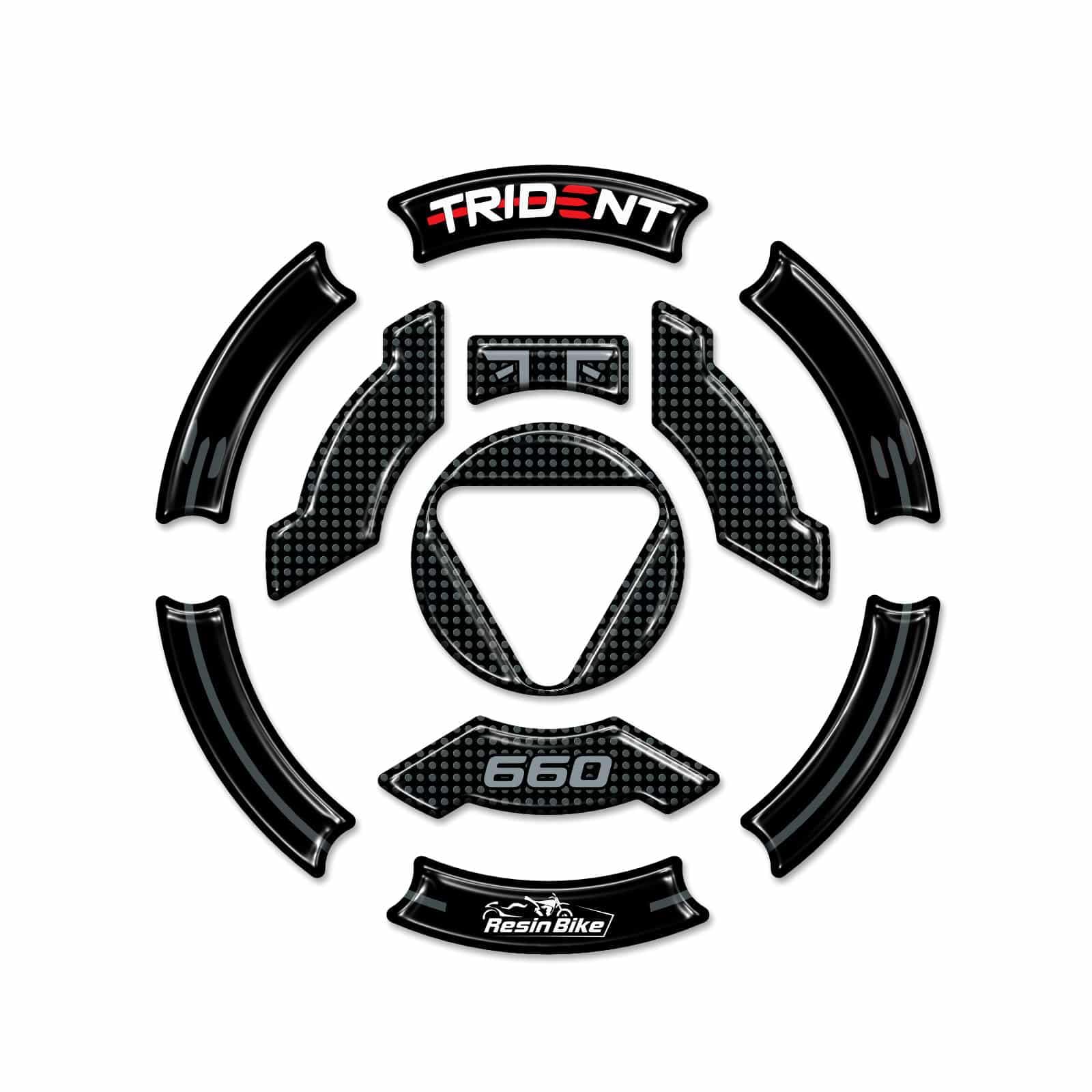 Resin Bike Adesivi Protettivi Per Triumph Trident 660 2021-2025 | Resinati 3D Anti-urto, Made In Italy
