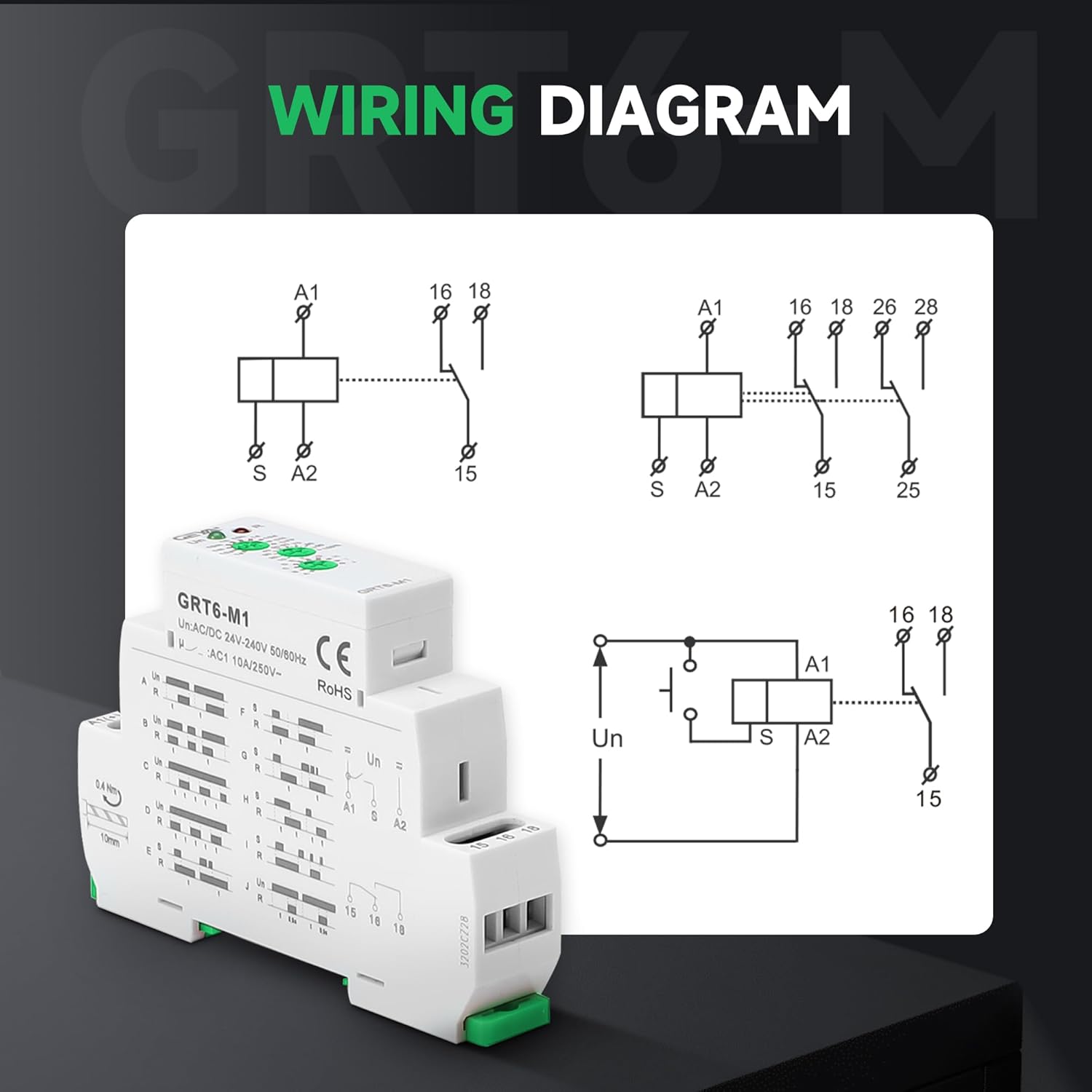 Wiring Diagram for GEYA GRT6-M1 Relay