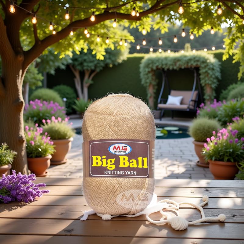 Image of M.G ENTERPRISE Big Ball Deep Mustrad (400 gm) Wool Ball Hand Knitting Wool /Art Craft Soft Fingering Crochet Hook Yarn, Needle Knitting Yarn Thread dye KK