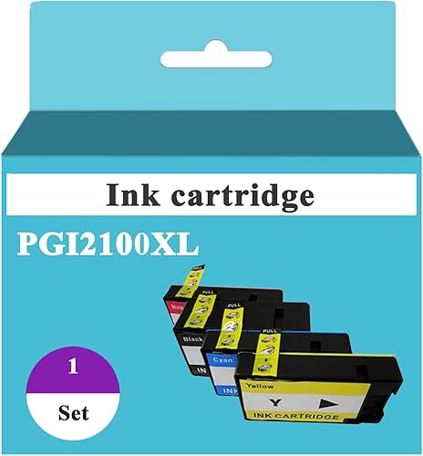 Cartucho de tinta de repuesto para Canon PGI2100XL compatible con impresoras MB5310 IB4010 1set