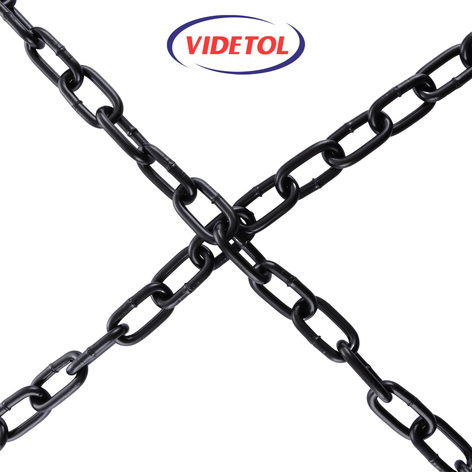 Cadena de acero inoxidable 304 de 15 metros de longitud, eslabones de cadena resistentes de 5 mm, acero galvanizado negro, cadena de eslabones soldados para puerta de valla, puertas de garaje,