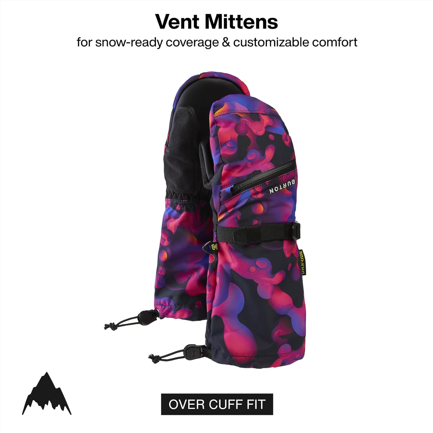 Burton Kids’ Vent Insulated Mittens – Waterproof Winter Snowboard Mittens for Boys & Girls