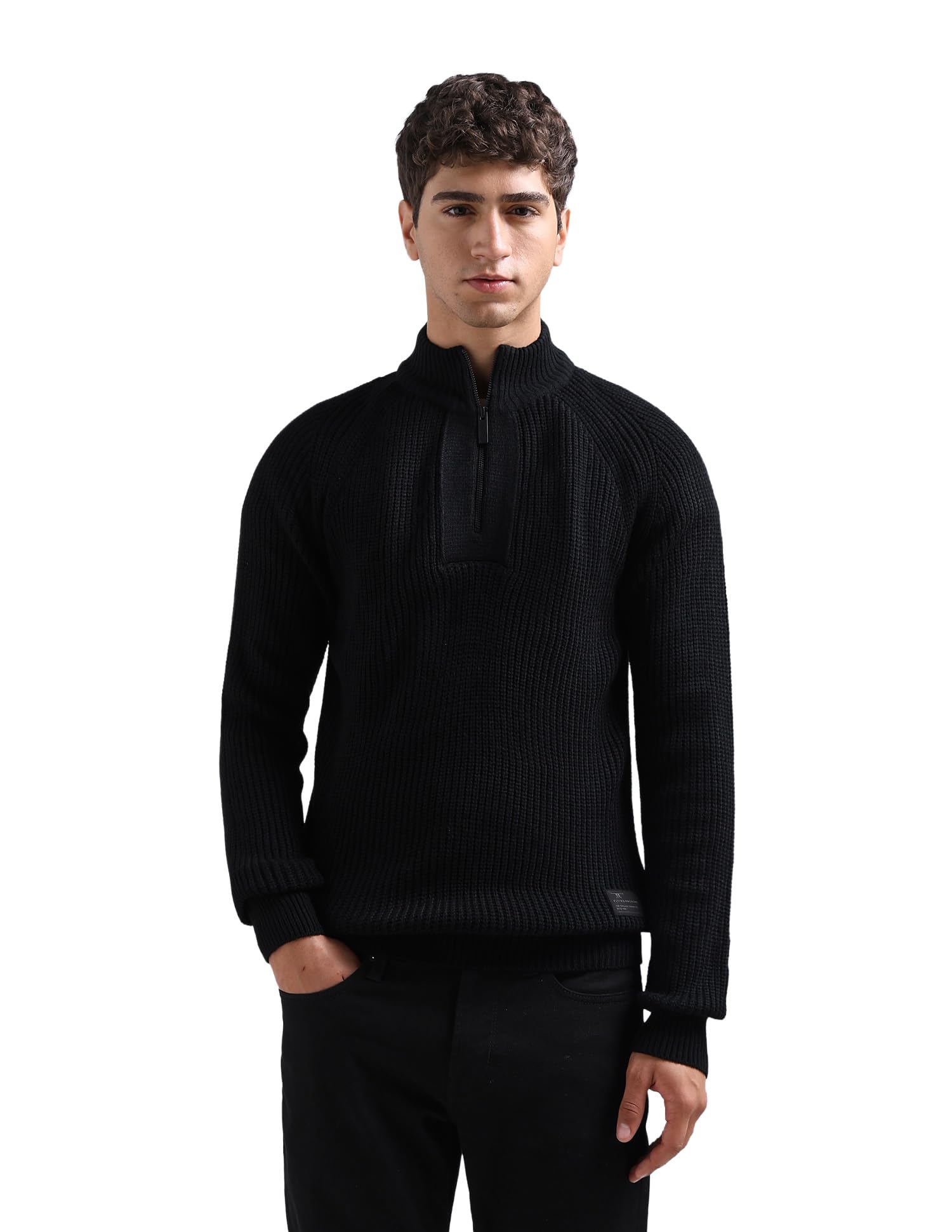 flying machine Men's Regular Fit Sweater| Patterned Knit-picture-20