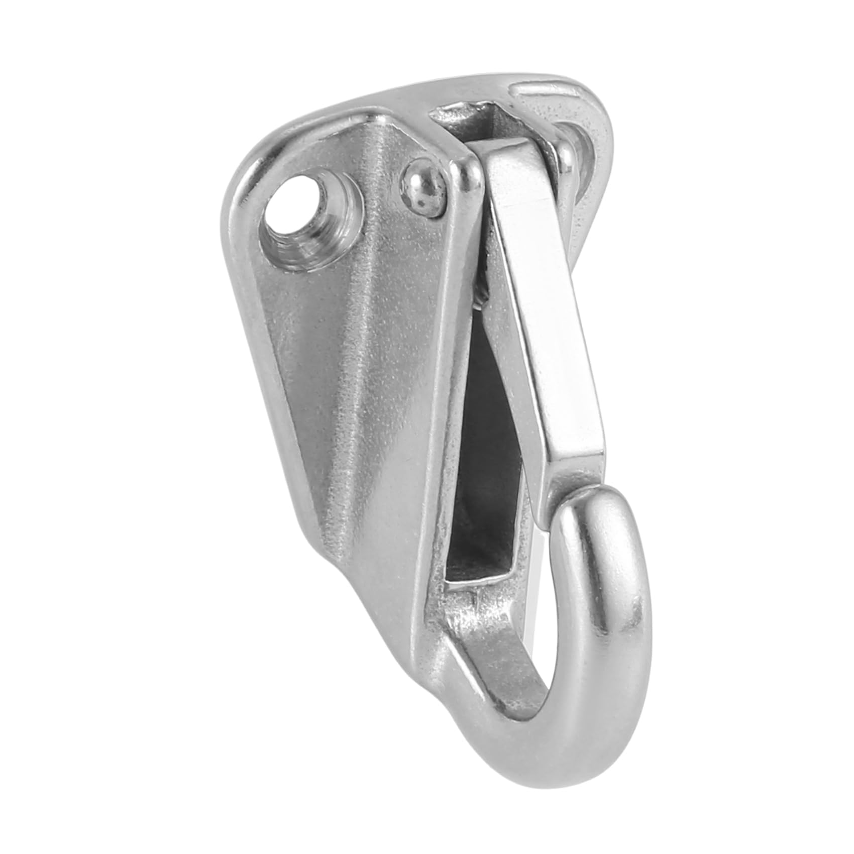 Ocnvlia Marine Boat Hooks Stainless Steel Spring Snap Type Fending Hook Hanger 1 Pcs