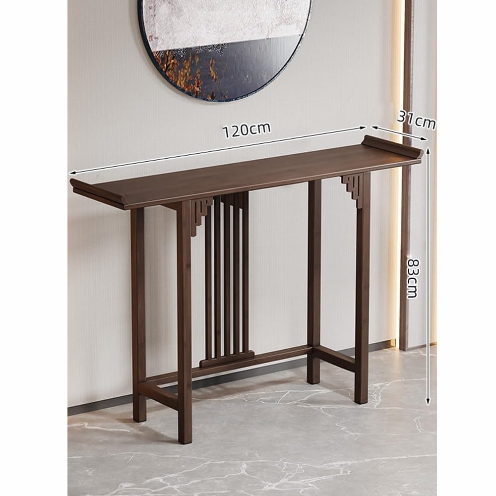 Tavola d'altare cinese Consolle da Altare in Legno Elegante Culto Orientale | Banco da meditazione(Grande)
