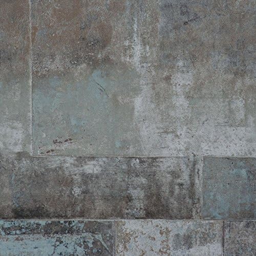 R1425 Henge Faux Metal Wallpaper, Ash Blue