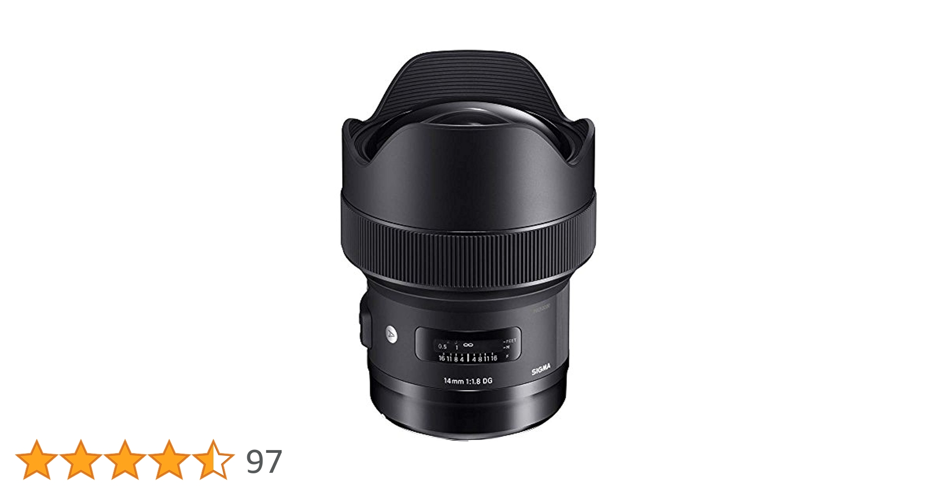 Sigma 14mm F/1.8 DG HSM Art Lens for Canon DSLR Camera (Black