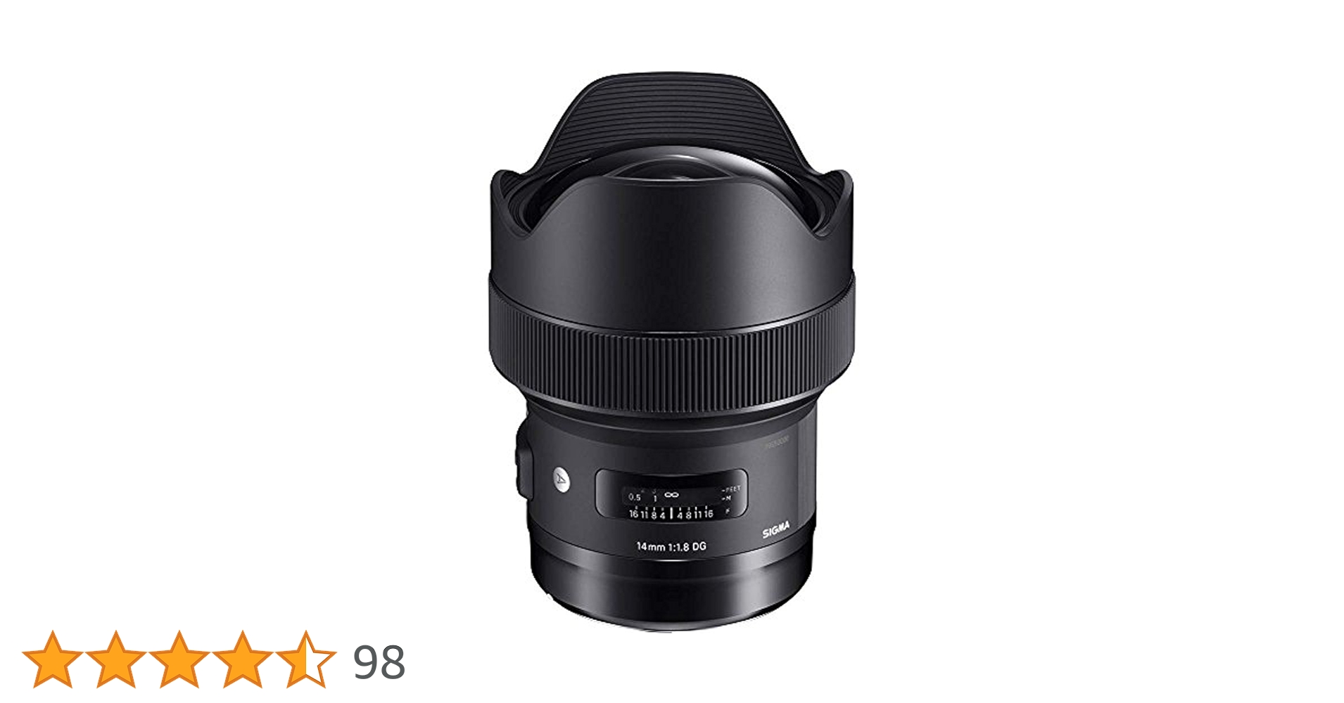 Sigma 14mm F/1.8 DG HSM Art Lens for Canon DSLR Camera (Black