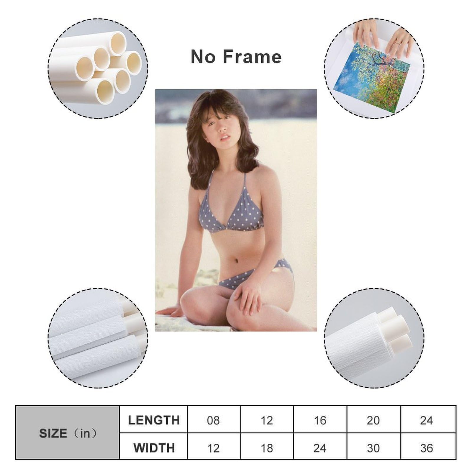 Amazon.co.jp: 中森明菜歌手女優若い水着写真2ポスター アートパネル