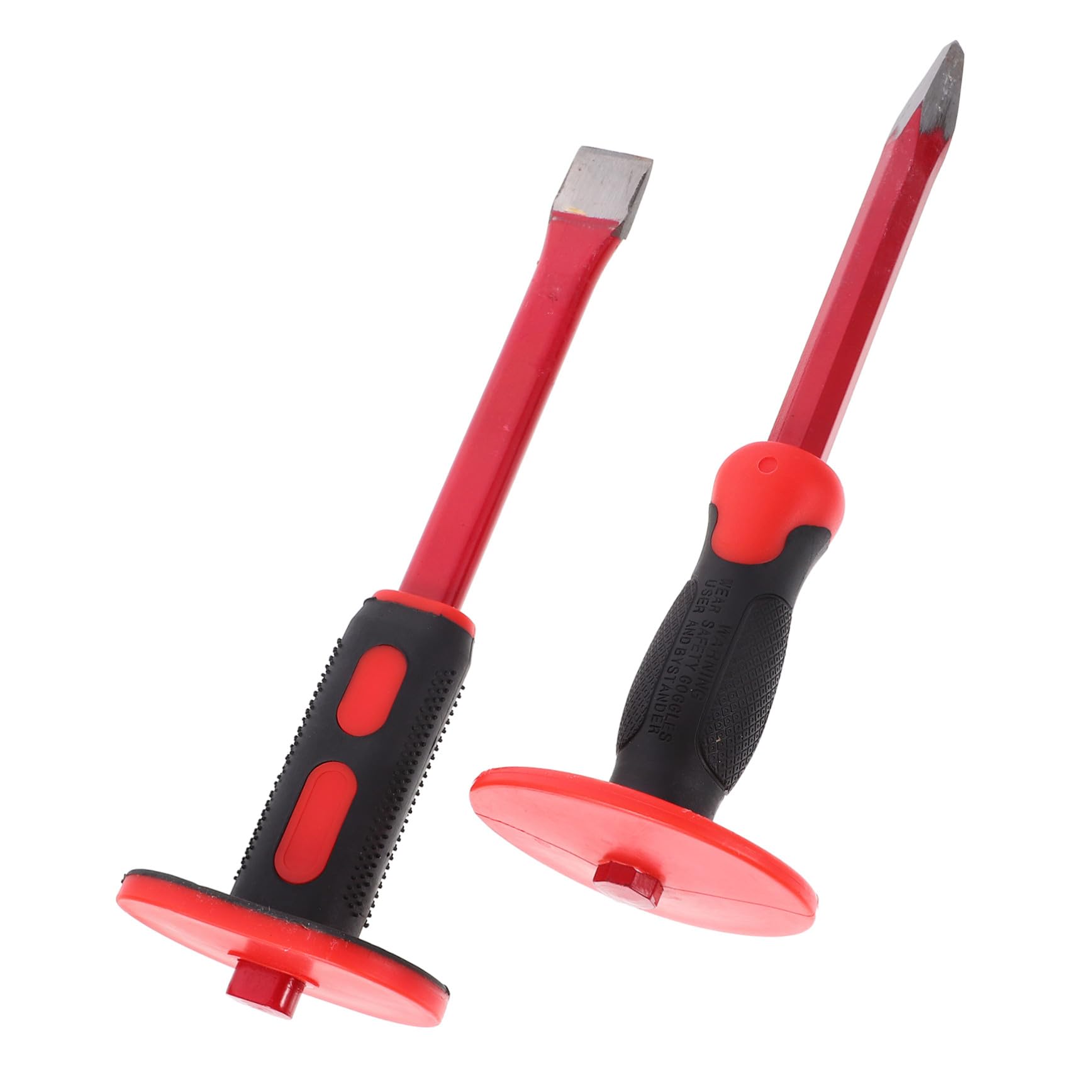 ERINGOGO Scalpelli per Muratura Testa e Punta Acciaio Vanadio Temprato Impugnatura con Protezione Ergonomica per Scultura Mattoni Resistente e Ruggine