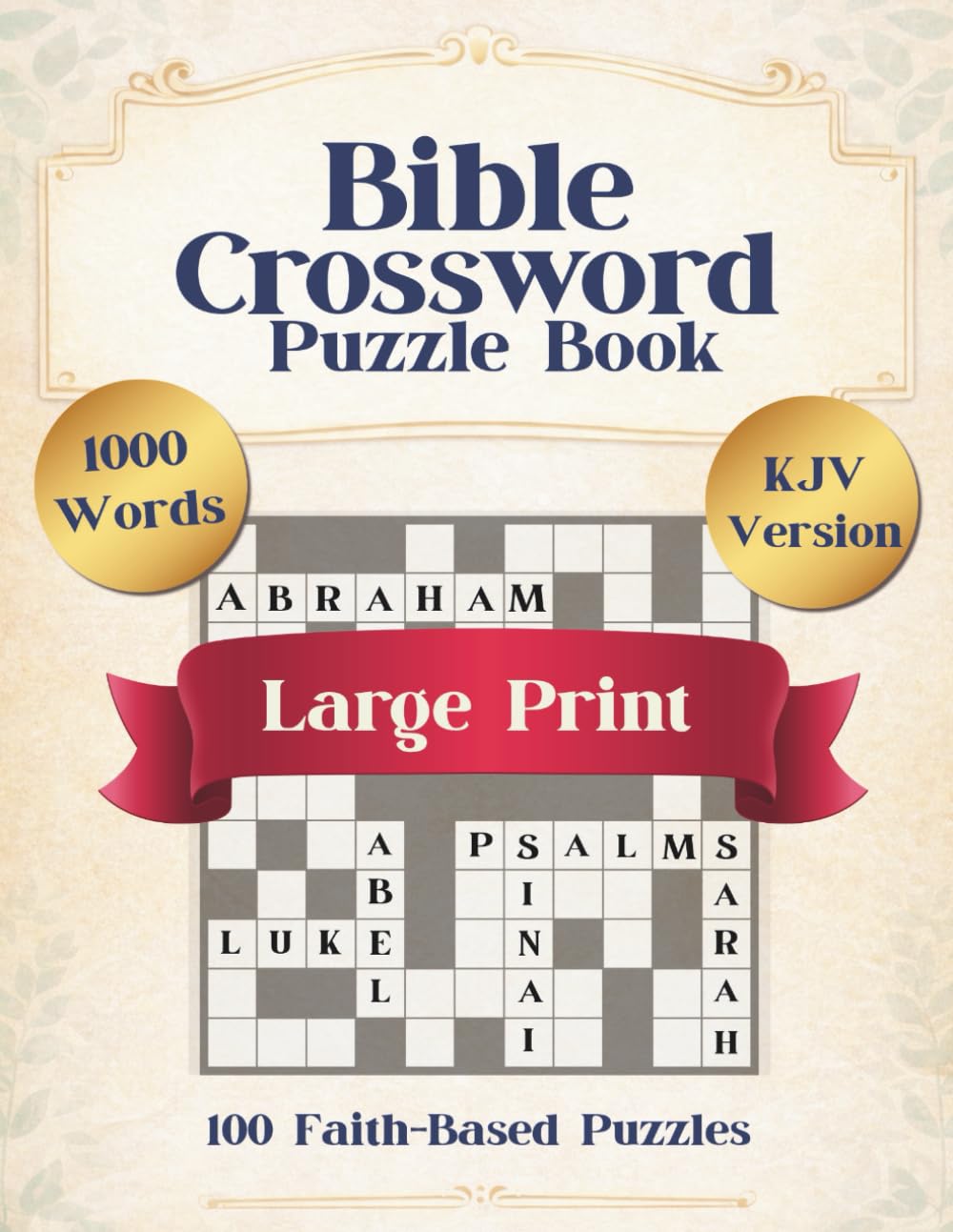 Bible Crossword Puzzle Book: 100 Relaxing Bible Word Puzzles to Strengthen Faith, Reduce Stress, and Sharpen Your Mind (ZenPuzzles)