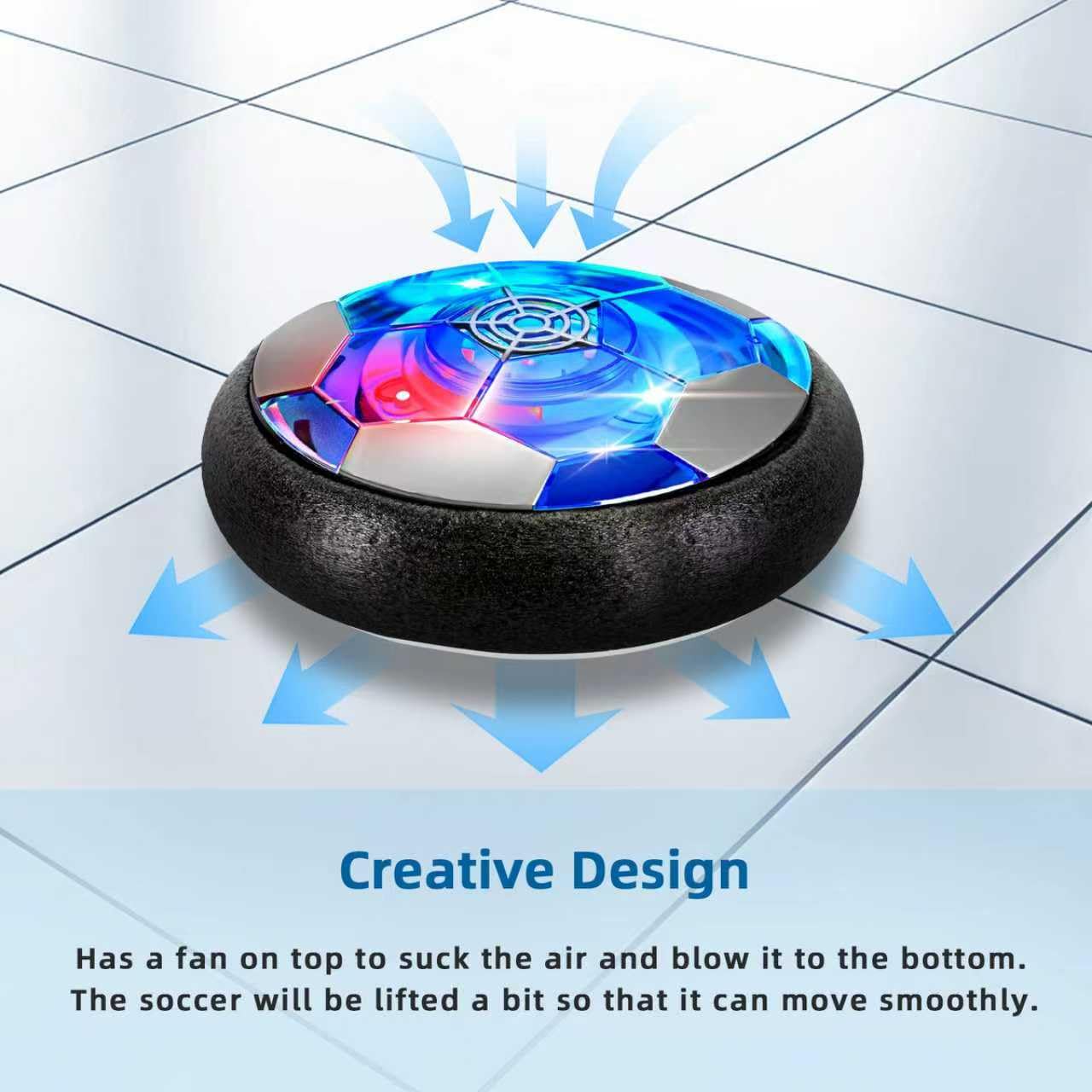 Pack De 2 Pelotas Flotantes Con Luces LED – Juego De Fútbol Aéreo Para Interior Y Exterior, Juguete Seguro Con Borde De Espuma Para Niños 3-12 Años