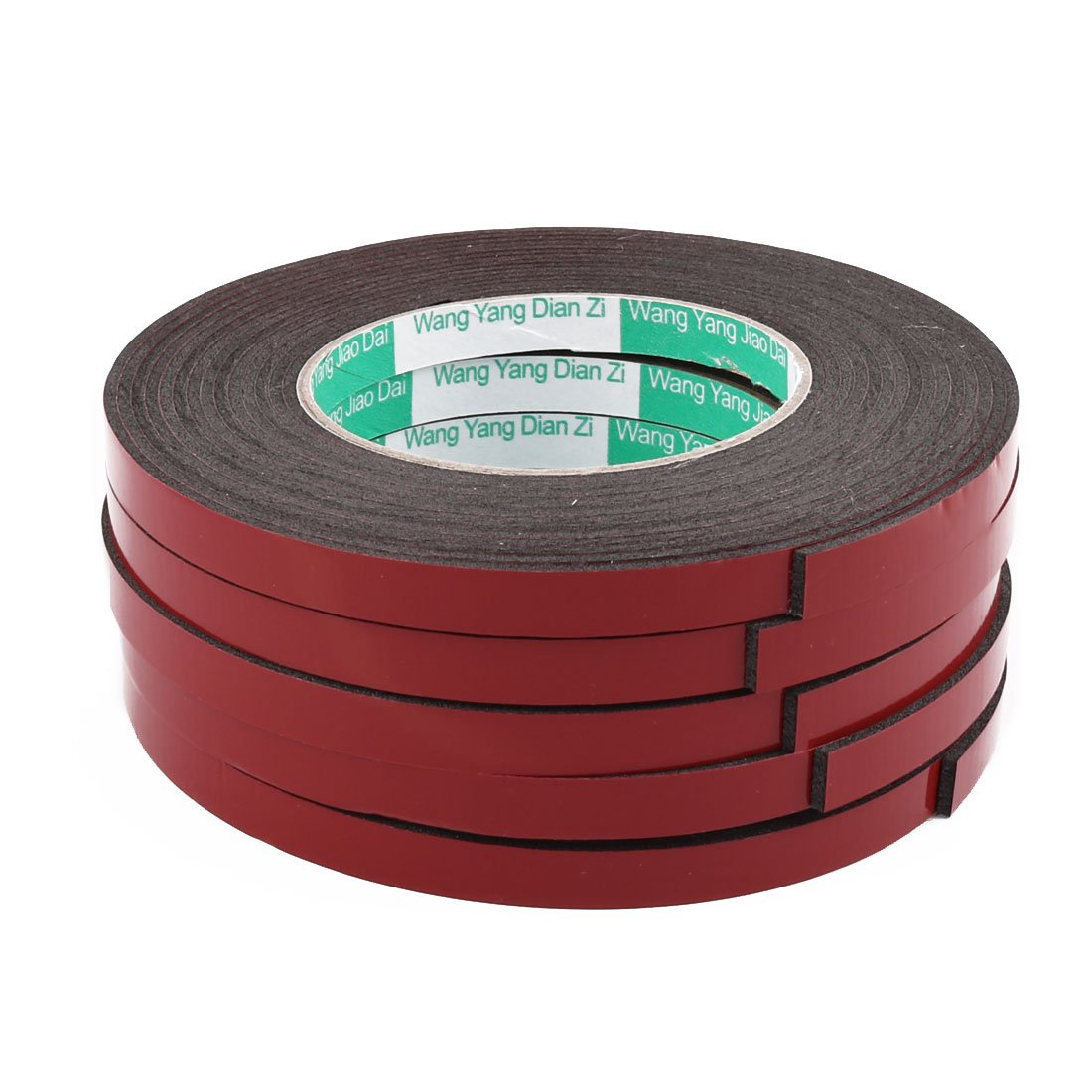Aexit 5Pcs 10mm Wiring & Connecting x 2mm Double Sided Sponge Tape Adhesive Sticker Shockproof Tape Heat-Shrink Tubing 5 Meters