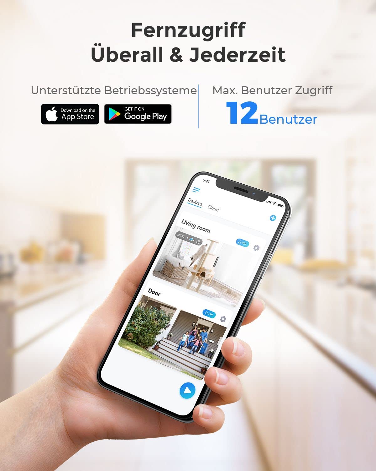 Reolink 5MP Überwachungskamera Set Outdoor, 4X 5MP PoE IP Dome Kamera Überwachung Aussen und 8CH 2TB HDD NVR für 24/7 Videoüberwachung, Personen-/Fahrzeugerkennung, Nachtsicht, RLK8-520D4-5MP