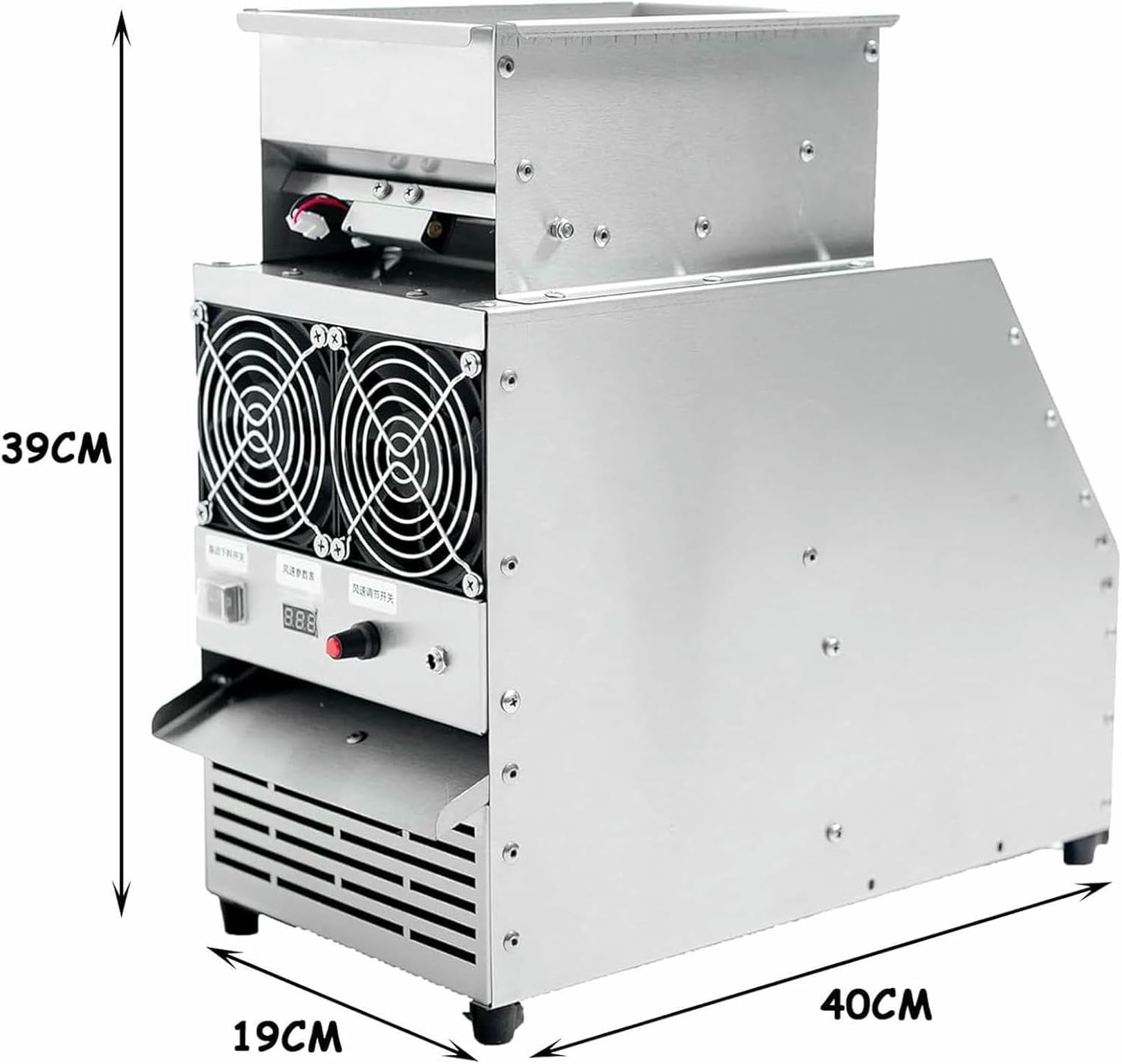 Divisor de carcasa soplada, limpiador eléctrico de granos con ventilador de velocidad ajustable, puerto de alimentación ampliado para granja