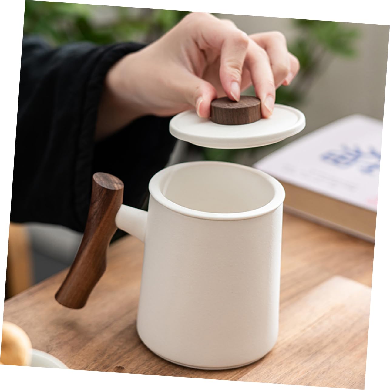 Alipis 3pièces Tasse à Thé Céramique Avec Filtre Et Couvercle Mug Design Élégant Pour Infusion De Thé Pour Maison Bureau Et