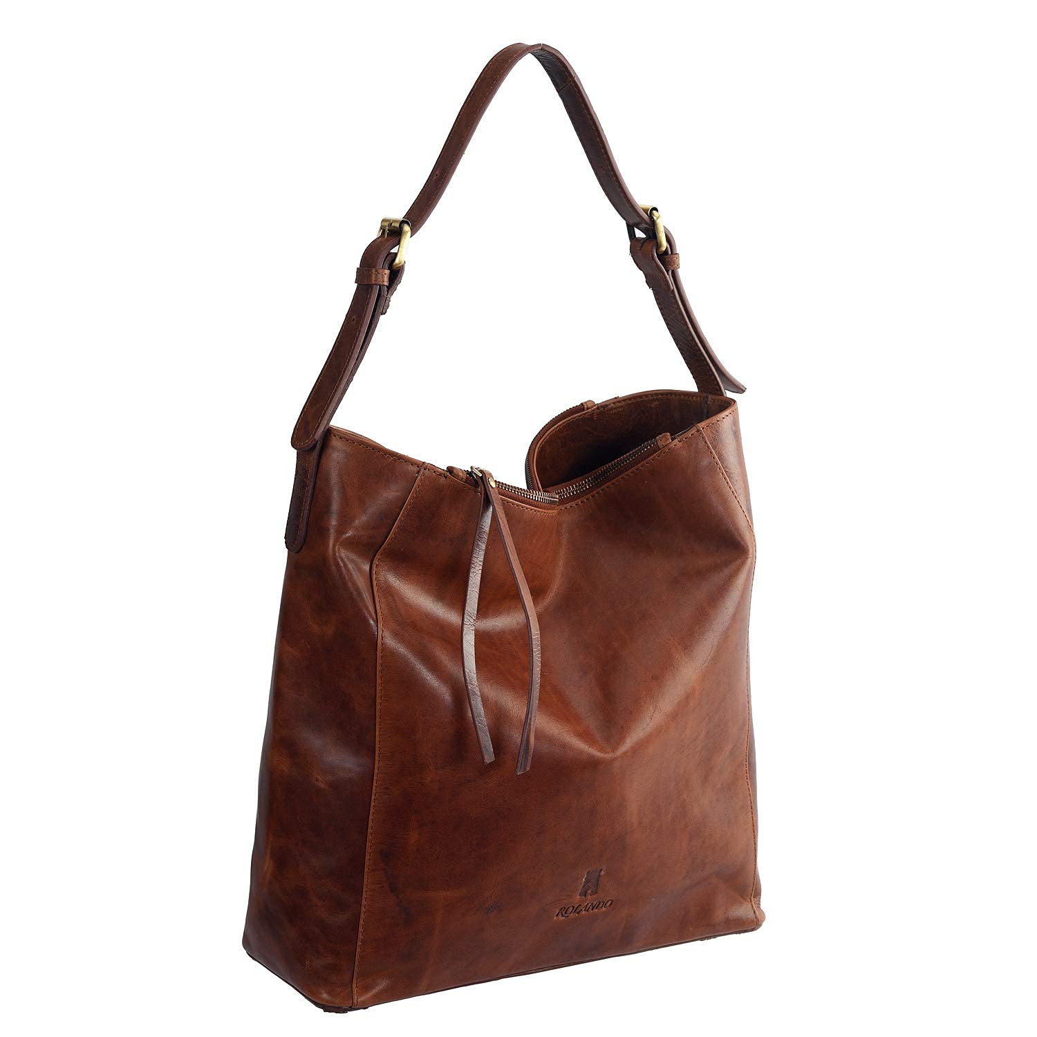 ROLANDO Kyra Womens Hobo Leather Bag (Oily Brown) (B091NY8QKP) Amazon Price History, Amazon Price Tracker