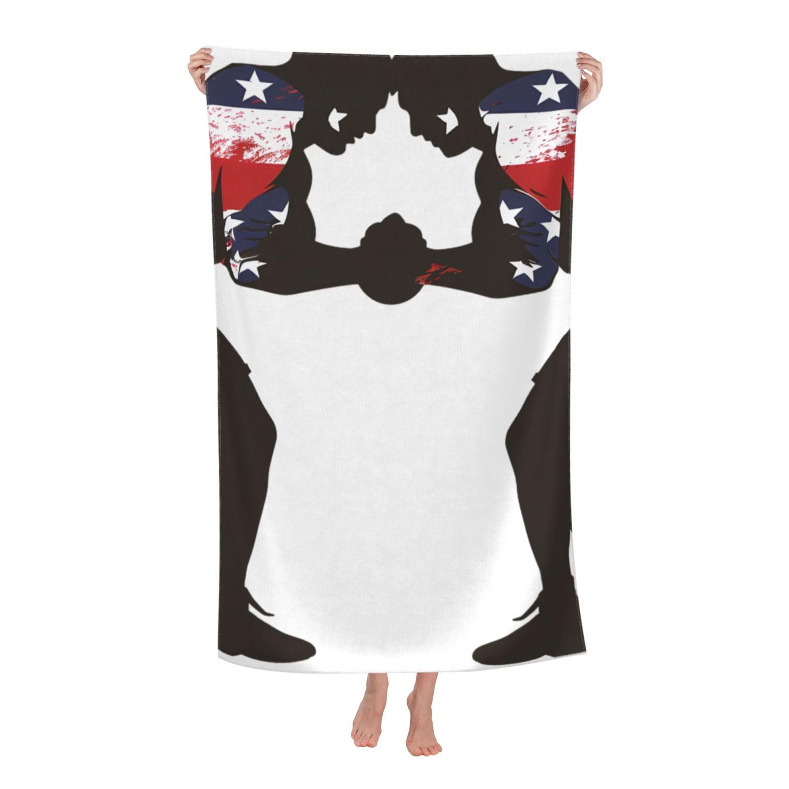 LSRCPD Beach Towel Wrestling American Flag USA Flag Wrestling Microfiber Beach Towels Blanket Oversized Tropical Big Extra Large XL Pool Towels Quick Dry Sandproof for Women Girls Kids