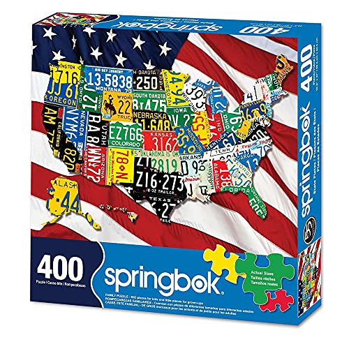 Puzzle de 400 piezas State Plates | Rompecabezas de placas de licencia de estados de USA, único corte, fabricado en USA con materiales ecológicos miniatura 2