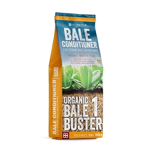 BaleBuster1 Fórmula de acondicionamiento de pacas 100% orgánica para una preparación de pacas para plantación de jardín de pacas de paja y huerto