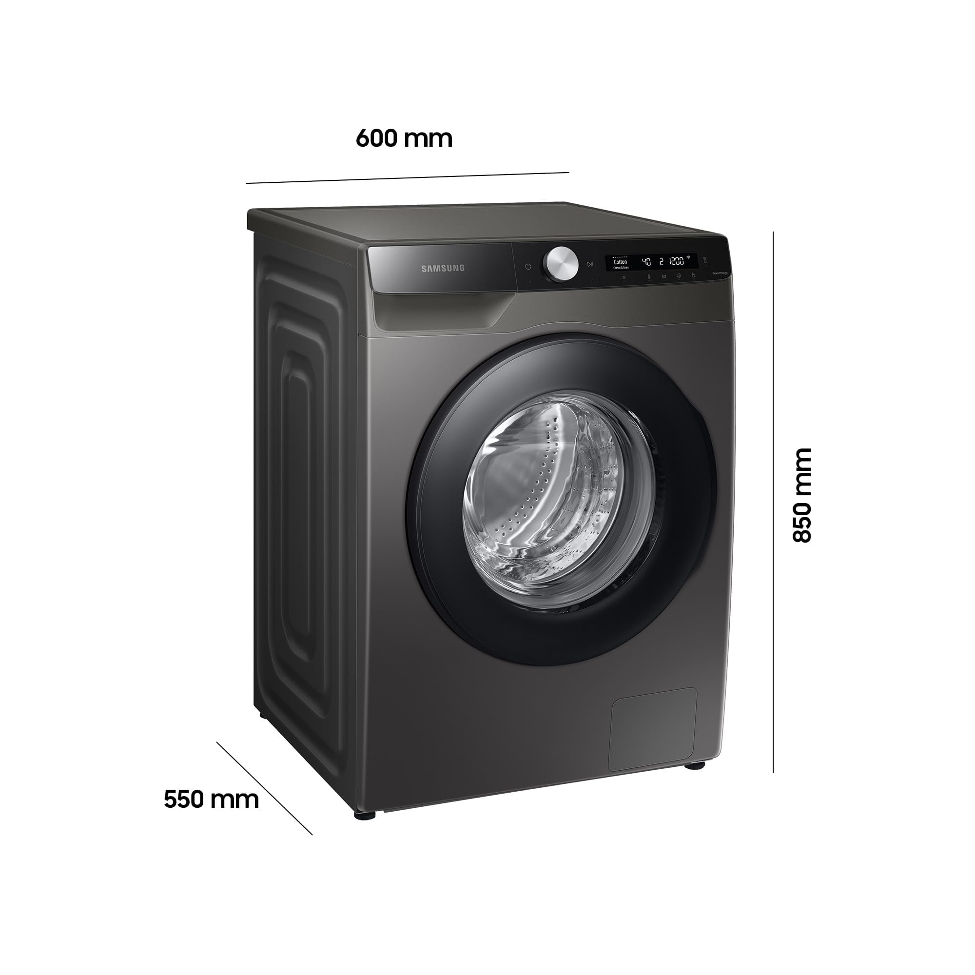 Samsung Waschmaschine 8 kg 1400 U/min Ecobubble WW80T534AAXAS2 Inox Schwarz