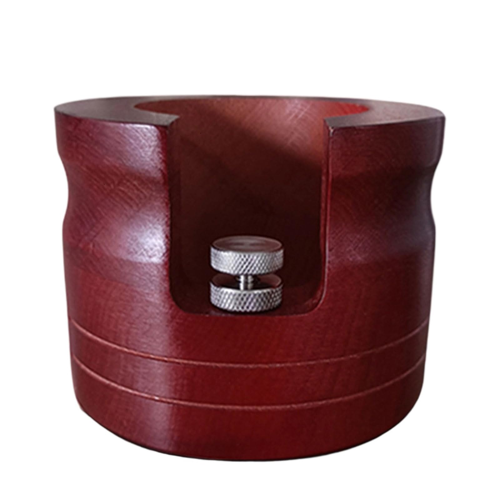 Jazuaiao 54Mm Wooden Coffee Bottomless Portafilter Holder With Stable Slot Wood Espresso Tamping Station Coffee Shop Supplies Espresso Tool
