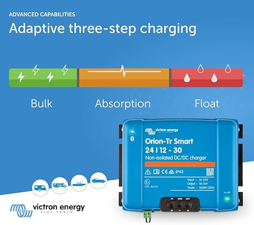 Miniatura 6 de Victron Energy Orion-Tr Smart 2412 voltios 30 amperios 360 vatios DC-DC cargador no aislado (Bluetooth)